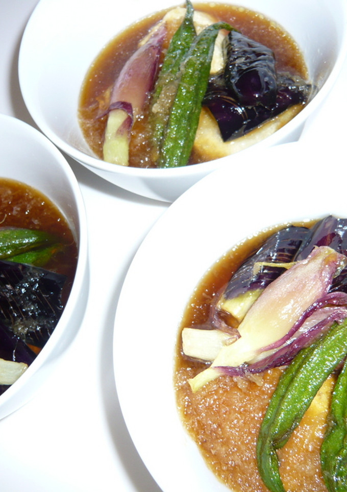 夏野菜と豆腐の揚げ出し-レシピのメイン写真