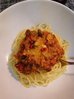 さば燻製缶トマトパスタ-レシピのメイン写真