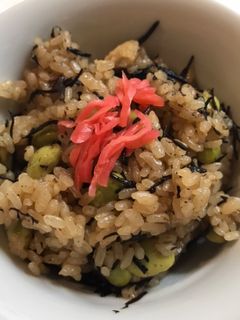 簡単ひじきと枝豆の炊き込みご飯-レシピのメイン写真