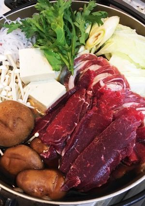 鹿肉のすき焼き-レシピのメイン写真