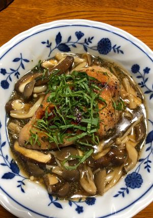 大葉香るチキンステーキきのこあんかけ-レシピのメイン写真