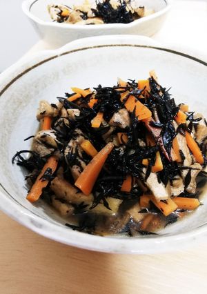 ほっこり味★ひじき、お揚げと人参の煮物-レシピのメイン写真