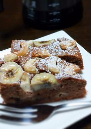 バナナとカシューナッツのココアケーキ-レシピのメイン写真