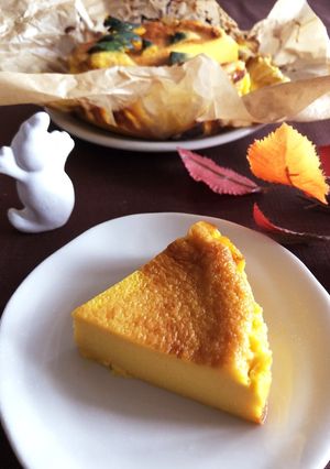 ハロウィンにも♡濃厚カボチャバスチー-レシピのメイン写真