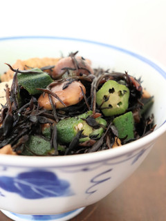 【副菜】生ひじき厚揚げオクラ生椎茸の煮物-レシピのメイン写真