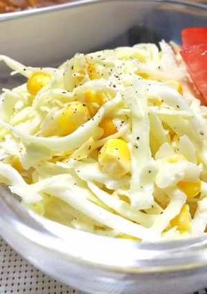 一番簡単♪コーンとキャベツだけサラダ-レシピのメイン写真
