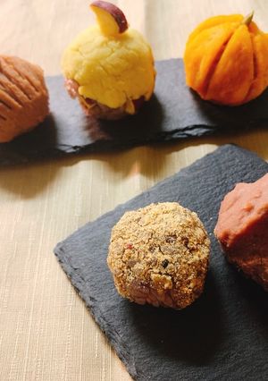砂糖不使用！5種のレンチン雑穀米おはぎ-レシピのメイン写真