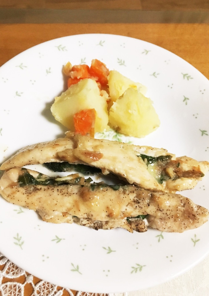 ふわっと感を楽しめるささみの梅しそ巻き-レシピのメイン写真
