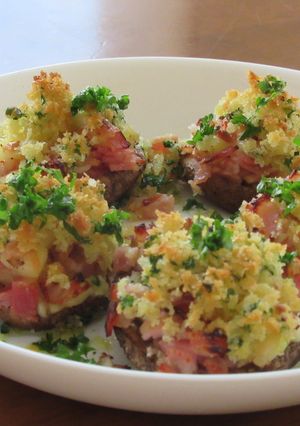 椎茸のベーコンとチーズのパン粉焼き-レシピのメイン写真