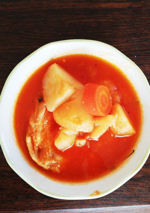 手羽先と根菜のトマト煮込み★☆-レシピのメイン写真