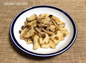 【 レンコンとしめじの鶏ガラ炒め♪】-レシピのメイン写真