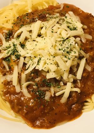 レトルトパスタ●ソースをチーズではさんで-レシピのメイン写真