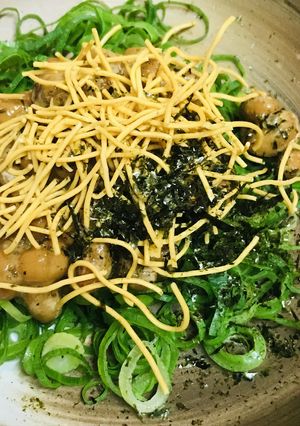 毎日の納豆●ネギサラダ〜ネギ＆サラダ麵-レシピのメイン写真