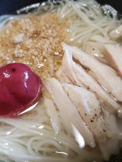 素麺で塩ラーメン風に-レシピのメイン写真