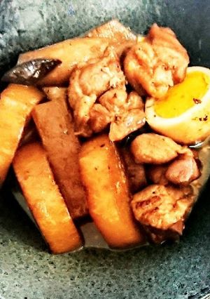 簡単!キノコ・鶏肉・大根の煮込み-レシピのメイン写真