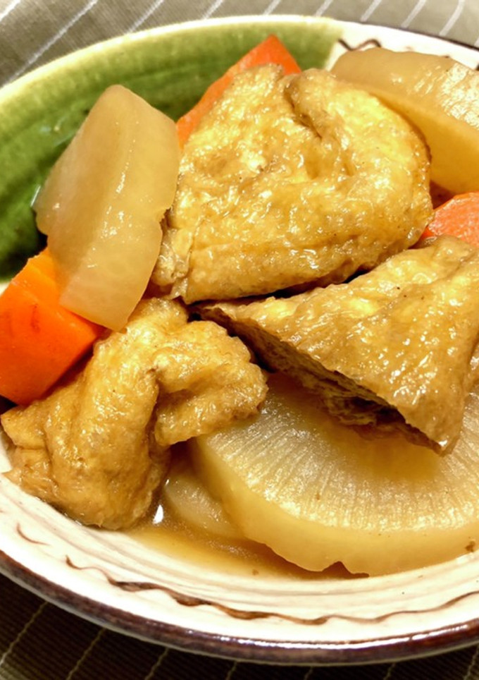 定番＊油揚げと大根の煮物(たいたん)-レシピのメイン写真