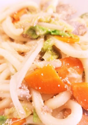 明太子焼きうどん-レシピのメイン写真