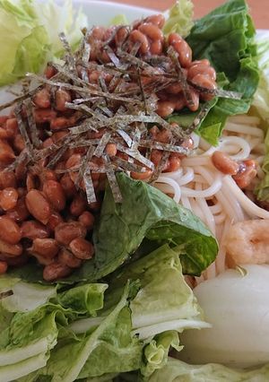 ぶっかけひやむぎアレンジ-レシピのメイン写真