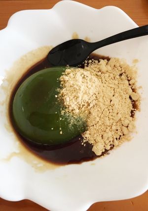 抹茶水信玄餅風寒天ゼリー-レシピのメイン写真