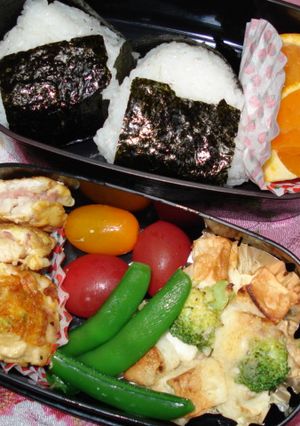 お弁当♪ささみの生ハムとチーズ入りピカタ-レシピのメイン写真