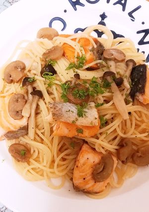 ♡サーモンときのこのさっぱりパスタ♡-レシピのメイン写真