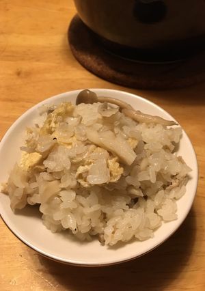 土鍋で炊くきのこご飯＠ガス台で炊く-レシピのメイン写真