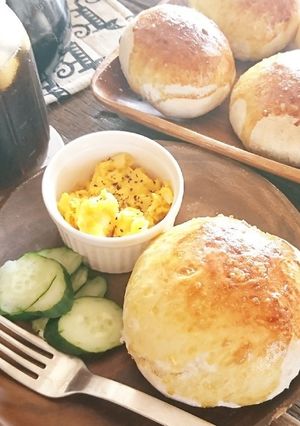 超簡単♪薄力粉でずぼら丸パン-レシピのメイン写真