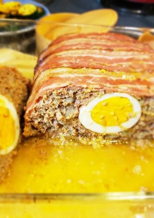 ミートローフ・ベーコン巻き巻き-レシピのメイン写真