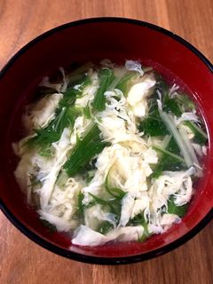 水菜のかきたま汁-レシピのメイン写真