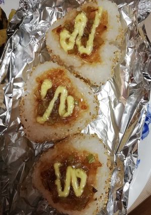 ネギ味噌マヨ焼きおにぎり-レシピのメイン写真