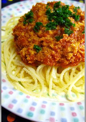 男のパスタ！トマトが主役のミートソース-レシピのメイン写真