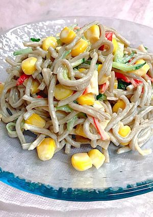 茹で蕎麦の残りで♪ 蕎麦サラダ-レシピのメイン写真