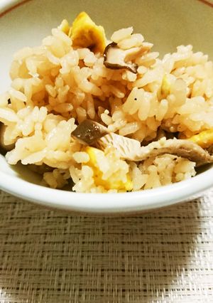 栗と生椎茸の炊き込みご飯-レシピのメイン写真