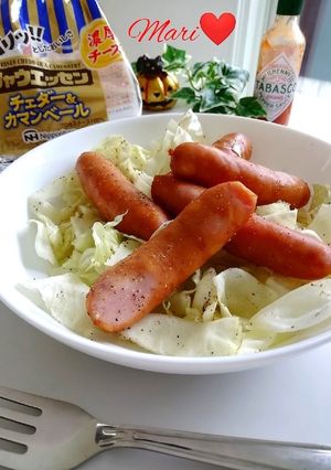 シャウエッセン×キャベツのホットサラダ-レシピのメイン写真