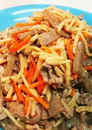 豚肩ロースと野菜の胡麻味噌炒め-レシピのメイン写真