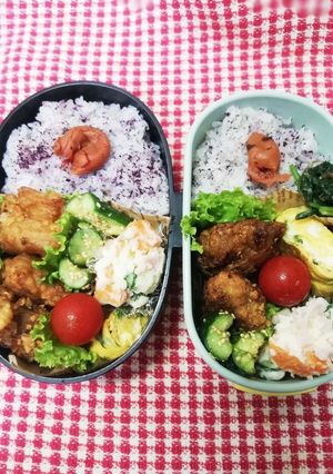 高校男子弁当&ママ弁♡唐揚げ9/24-レシピのメイン写真