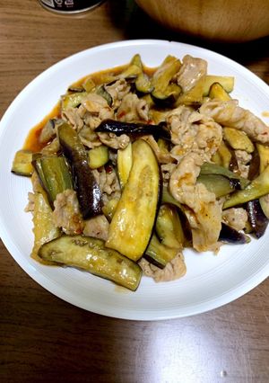 豚肉とナスの甘辛味噌炒め-レシピのメイン写真