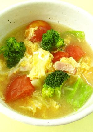 【京田辺発】トマたまスープ-レシピのメイン写真
