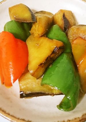 作り置き☆ナスとピーマンのピリ辛炒め煮-レシピのメイン写真