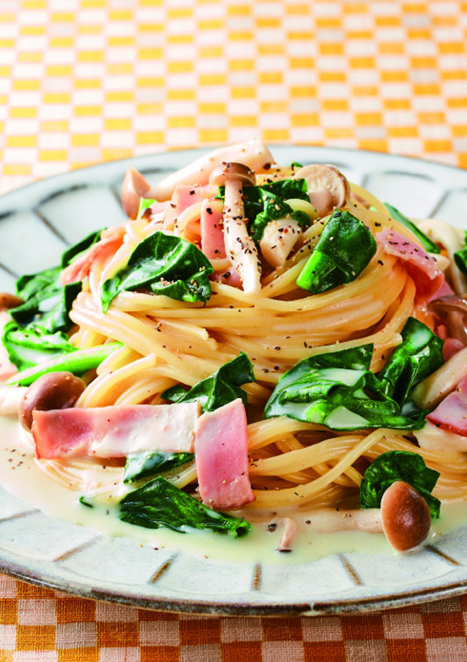 旨味だしで♪ほうれん草の和風豆乳パスタ-レシピのメイン写真