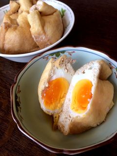 玉子の油揚げの袋煮♪-レシピのメイン写真