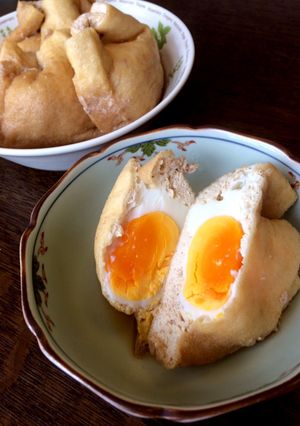玉子の油揚げの袋煮♪-レシピのメイン写真