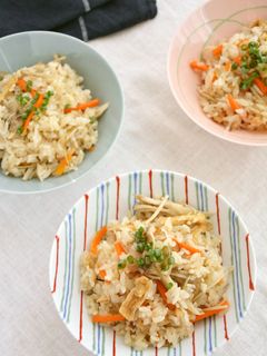 こんにゃく米で五目炊き込みご飯!-レシピのメイン写真