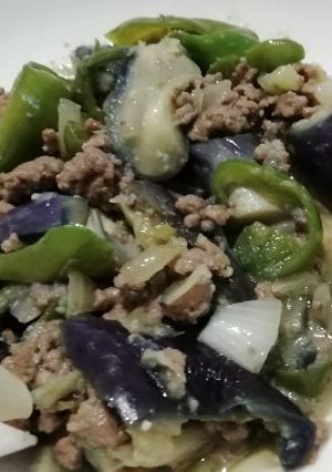 茄子とピーマンの挽肉うま炒め-レシピのメイン写真