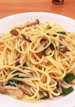 簡単減塩お昼しらす高菜きのこパスタ-レシピのメイン写真