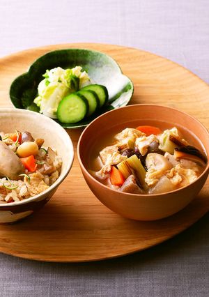 麩わっと卵のけんちん汁-レシピのメイン写真