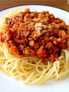 簡単♪秋野菜のミートソースパスタ-レシピのメイン写真