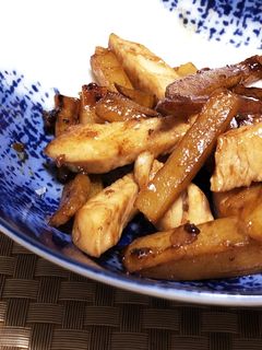 鶏むね肉とさつまいものオイスター炒め-レシピのメイン写真