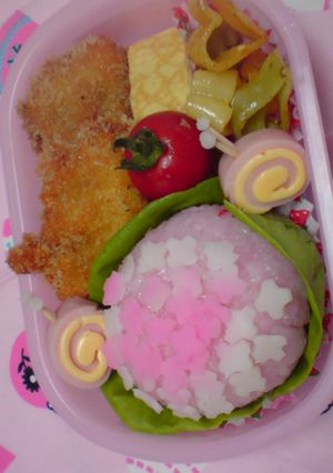 キャラ弁　簡単　　あじさい-レシピのメイン写真