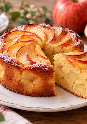 りんごとアーモンドのしっとり米粉ケーキ-レシピのメイン写真